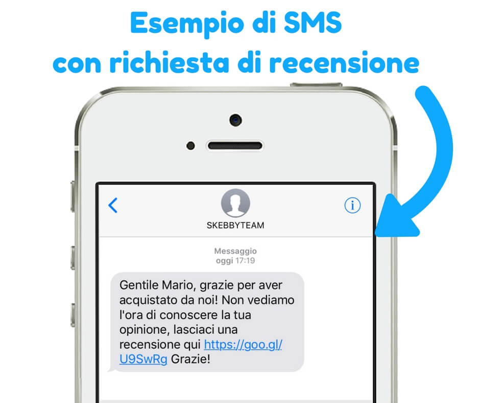 Aumentare le recensioni Google via SMS - Esempio testo SMS Aumentare le recensioni Google via SMS - Esempio testo SMS