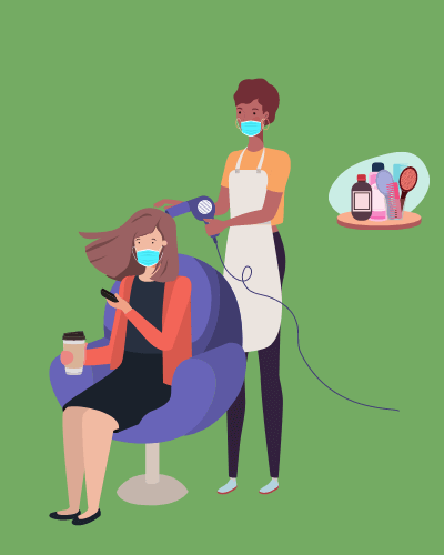 Messaggio di riapertura attività per parrucchiere